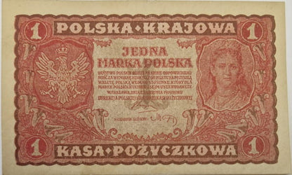 Banknot 1 marka 1919 stan 2