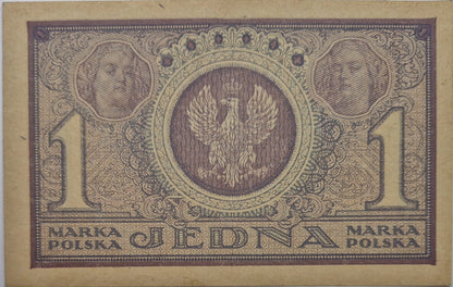 Banknot 1 marka polska V 1919 r.