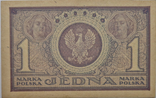 Banknot 1 marka polska V 1919 r.