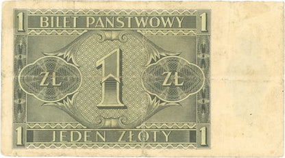 Banknot 1 zł 1938 Bolesław Chrobry