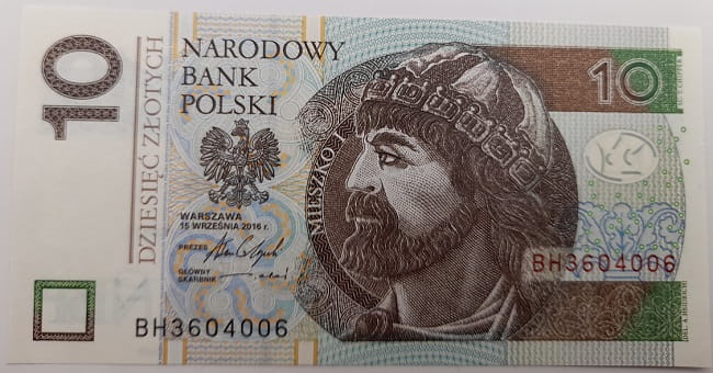 Banknot 10 zł 2016 Mieszko I UNC