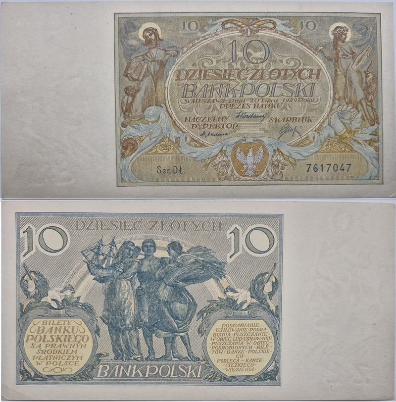 Banknot 10 złotych 1929 stan 2
