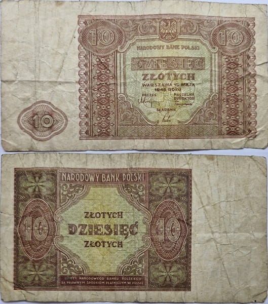 Banknot 10 zł 1946 stan +4