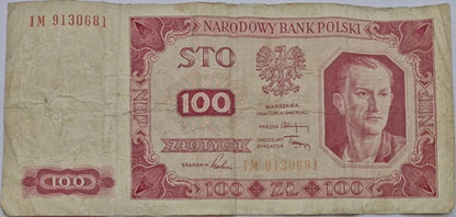 Banknot 100 zł 1948 stan 4