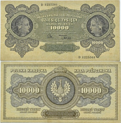 Banknot 10000 marek polskich 1922