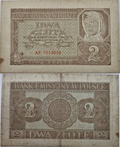Banknot 2 złote 1941