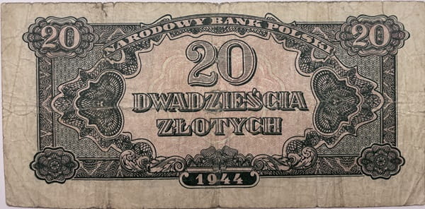 Banknot 20 zł 1944 r. seria lubelska