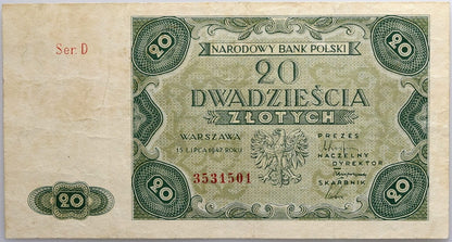 Banknot 20 zł 1947