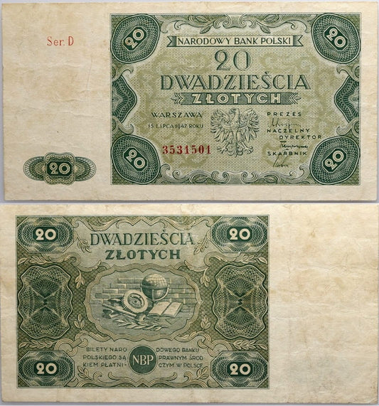 Banknot 20 zł 1947
