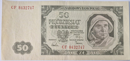 Banknot 50 zł 1948 stan 3