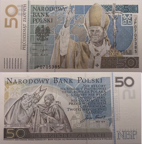Banknot 50 zł Jan Paweł II 2006