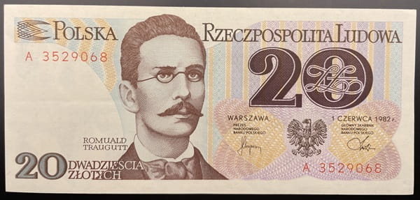 Banknot 20 zł 1982 Traugutt seria A