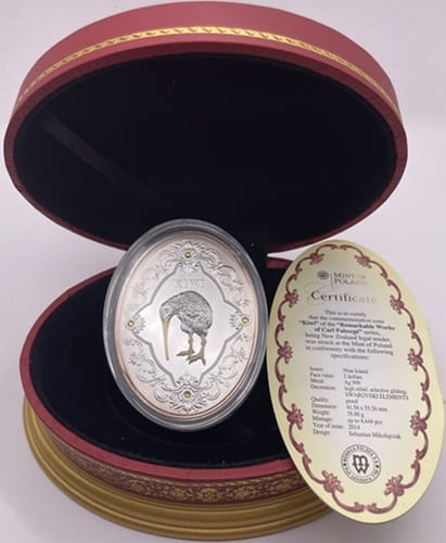 Faberge 2 dollars 2014 r. Jajo Kiwi 78 gr.