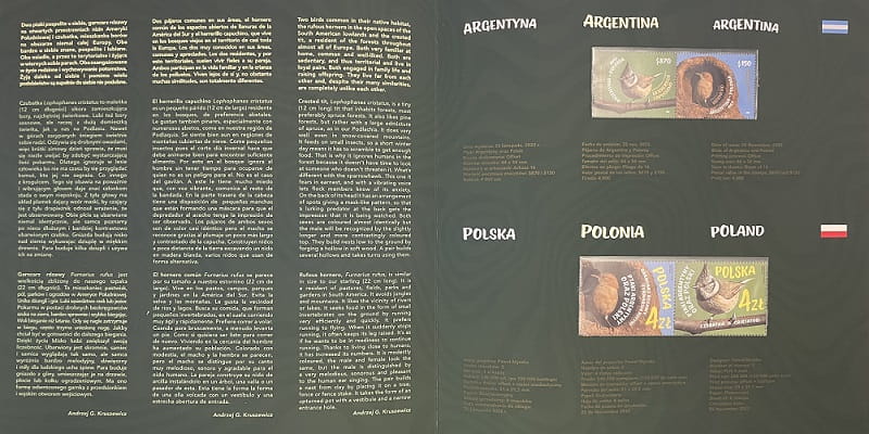 Folder Ptaki Argentyny oraz Polski 2022 5259-5260