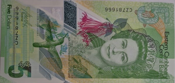 Karaiby Wschodnie banknot 5 dolarów 2023