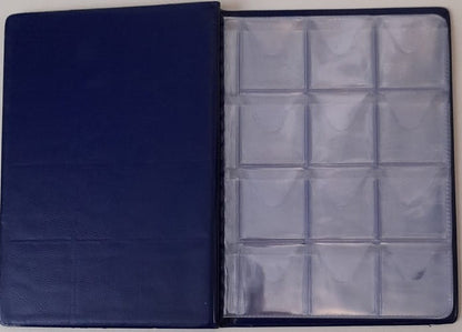 Klaser na monety 96 okienek 33x33 mm niebieski