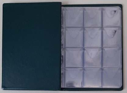 Klaser na monety 96 okienka 33x33 mm zielony