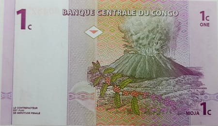 Kongo banknot  1 Centym  1997 UNC