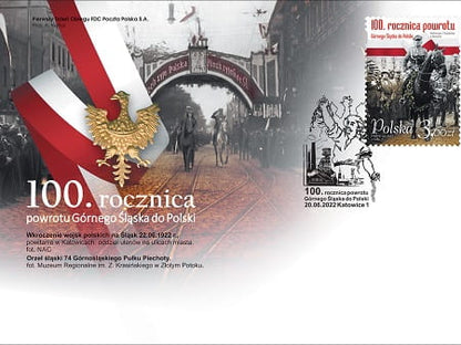 Koperta FDC 5237 100 rocznica powrotu Górnego Śląska do Polski 2022