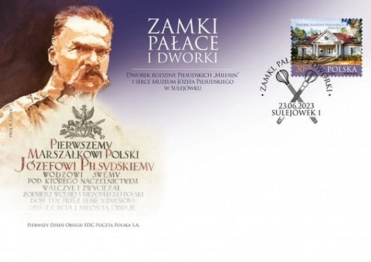 Koperta FDC Zamki pałace i dworki Milusin 2023 5325