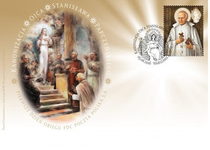 Koperta FDC kanonizacja ojca Stanisława Papczyńskiego 2016