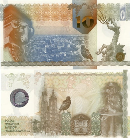 Kraków PWPW 2010 banknot testowy