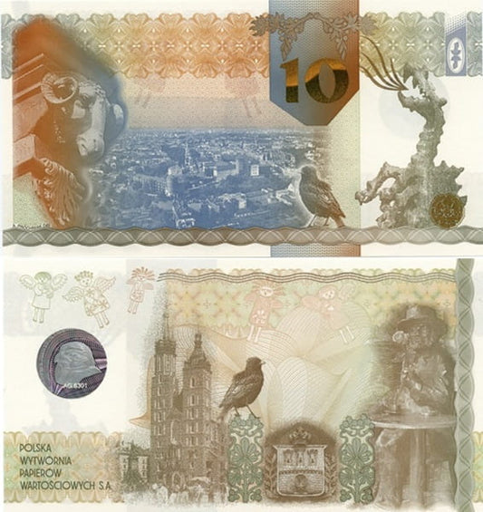Kraków PWPW 2010 banknot testowy