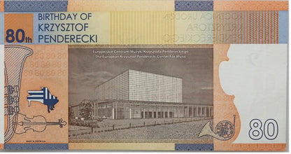 Krzysztof Penderecki PWPW 2013 r. banknot testowy
