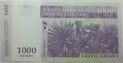 Madagaskar banknot 1000 Ariary 2004 r. UNC