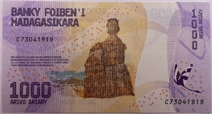 Madagaskar banknot 1000 Ariary 2017 r. UNC