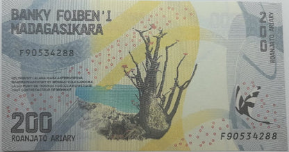 Madagaskar banknot 200 ariary 2017 UNC