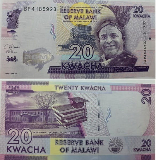 Malawi Banknot  20 Kwacha 2019