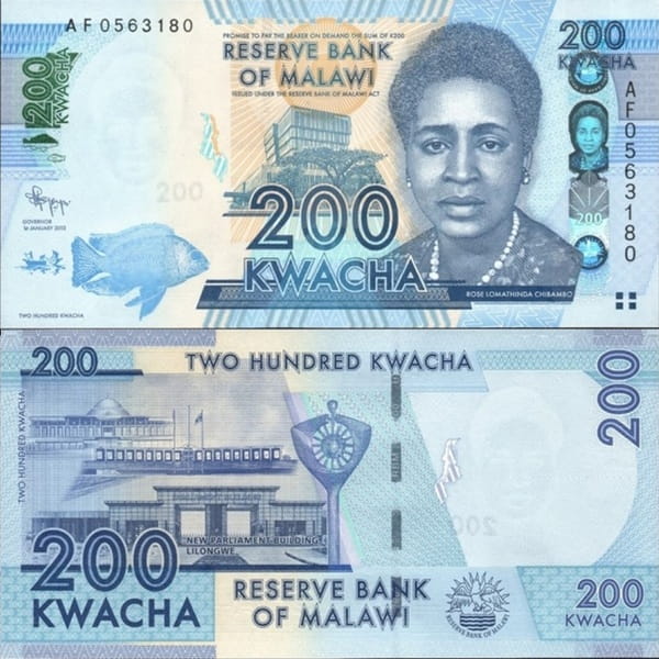 Malawi Banknot  200 Kwacha 2012