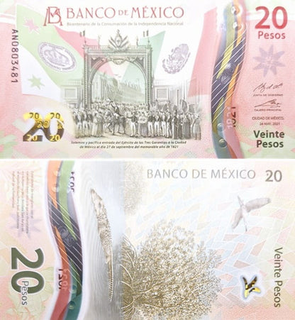 Meksyk banknot 20 pesos 2021