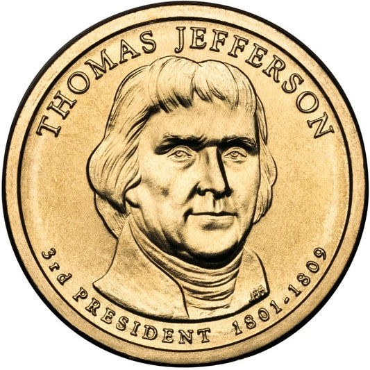 Moneta 1 dolar 2007 Thomas Jefferson 3rd