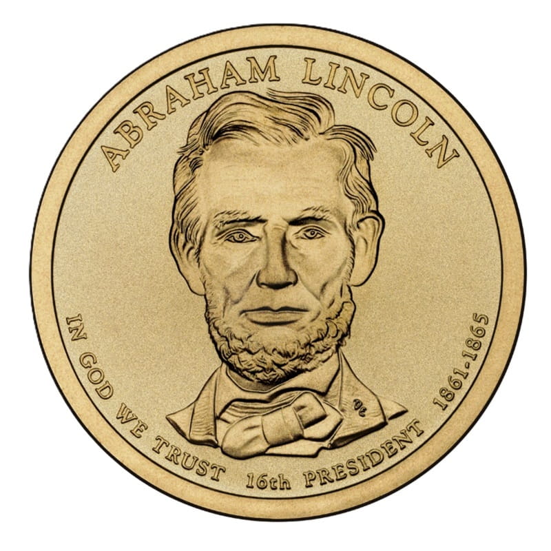 Moneta 1 dolar 2010 Abraham Lincoln 16th