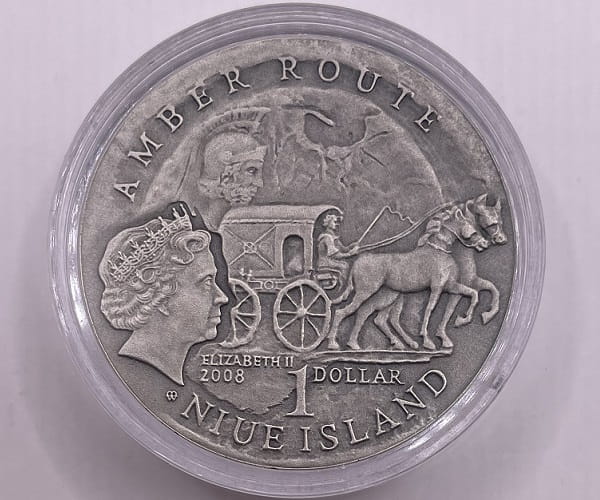Moneta 1 dolar Szlak bursztynowy Kaliningrad 2008