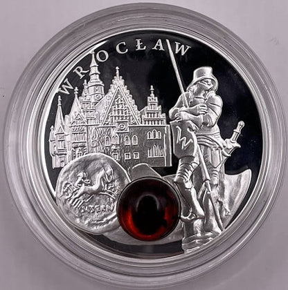 Moneta 1 dolar Szlak bursztynowy Wrocław 2012 r.