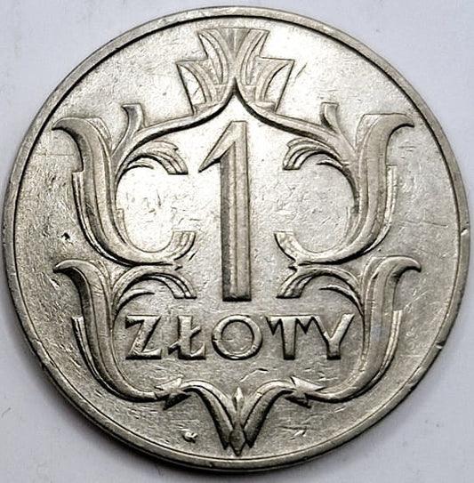 Moneta 1 złoty 1929 stan 3
