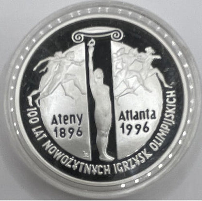 Moneta 10 zł 100 lat nowożytnych Igrzysk Olimpijskich 1995