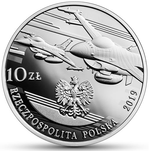 Moneta 10 zł  100-lecie Polskiego lotnictwa wojskowego 2019 r.