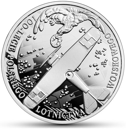 Moneta 10 zł  100-lecie Polskiego lotnictwa wojskowego 2019 r.