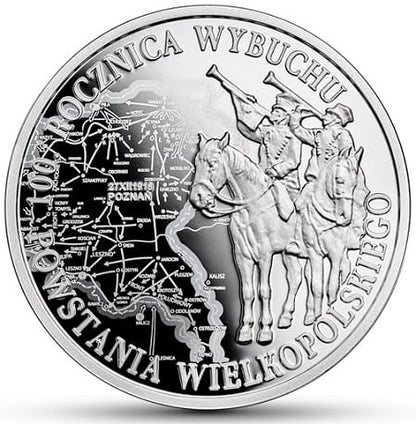 Moneta 10 zł 100 rocz. Wybuchu Powstania Wielkopolskiego 2018 r.