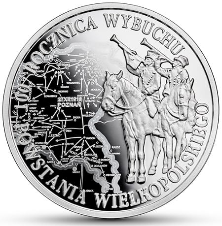 Moneta 10 zł 100 rocz. Wybuchu Powstania Wielkopolskiego 2018 r.