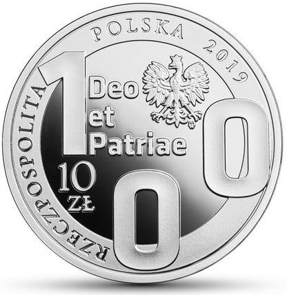 Moneta 10 zł  100. rocz.  Katolickiego Uniwersytetu Lubelskiego 2019 r.