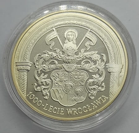 Moneta 10 zł 1000 lat Wrocławia 2000