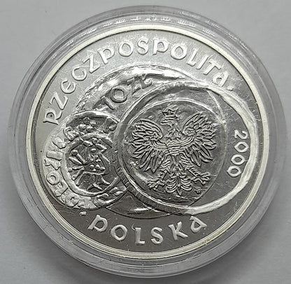 Moneta 10 zł 1000-lecie zjazdu w Gnieźnie 2000