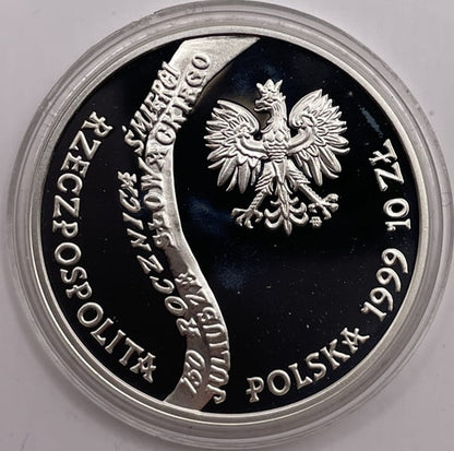 Moneta 10 zł 150 rocznica śmierci Juliusza Słowackiego 1999