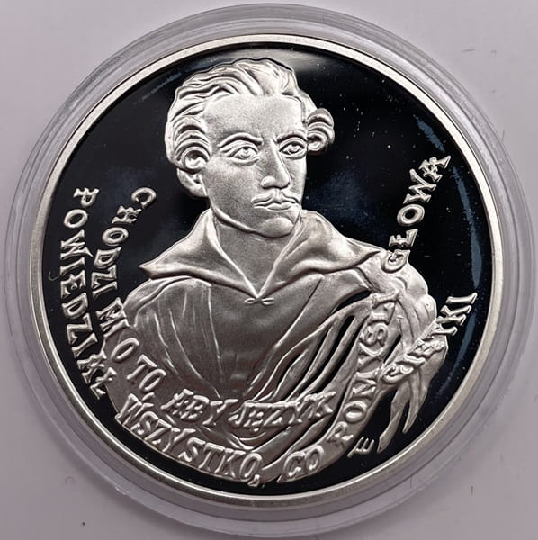 Moneta 10 zł 150 rocznica śmierci Juliusza Słowackiego 1999