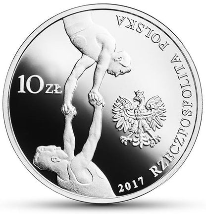 Moneta 10 zł 150 rocznica Towarzystwa gimnastycznego Sokół 2017